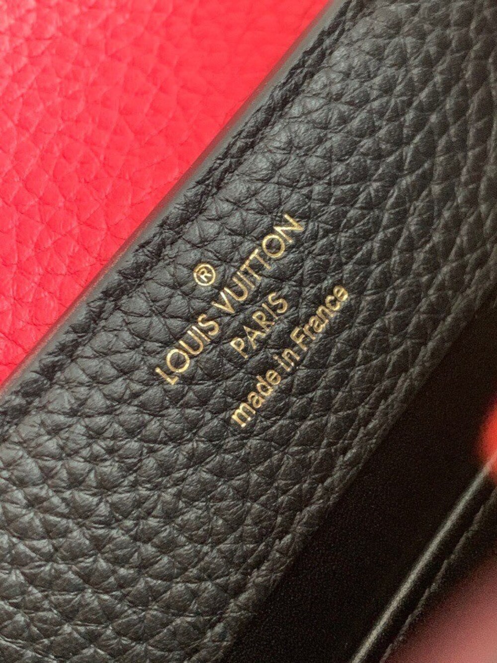 Louis Vuitton Black and Red Taurillon Capucines Mini Top Handle Bag - Picture 3 of 6